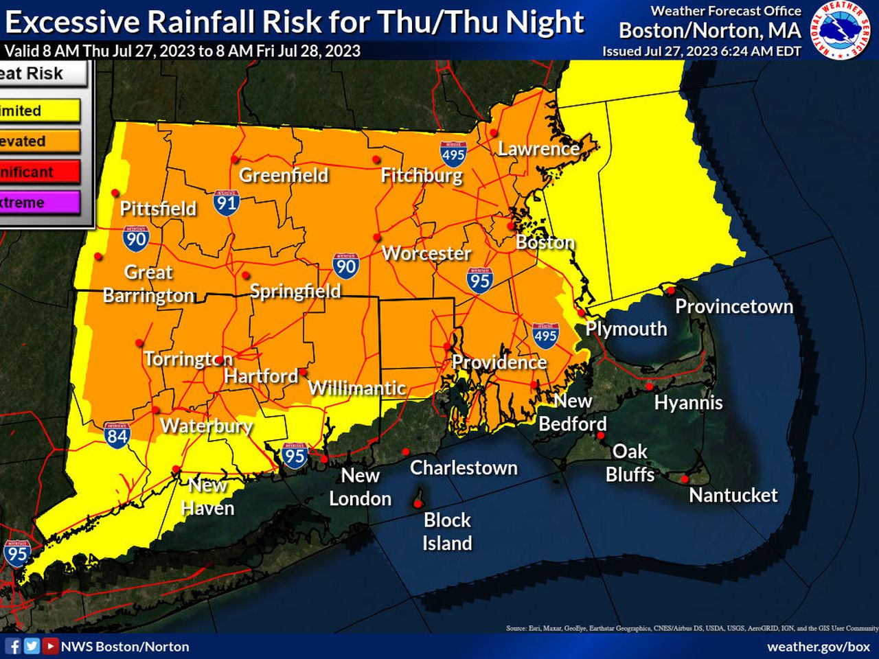 Excessive rain risk, 7/27/23