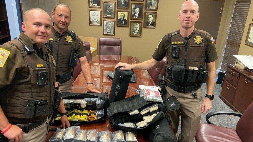 Limestone County Sheriff's Office (AL) with a care package from Cops Direct.