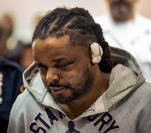 In this Feb. 10, 2020 file photo, Robert Williams is arraigned at Bronx Criminal Court in New York. Williams, a gunman who ambushed police in New York City twice in 12 hours, wounding two officers, has been sentenced to 23 years to life in prison, Friday, Oct. 20, 2023.