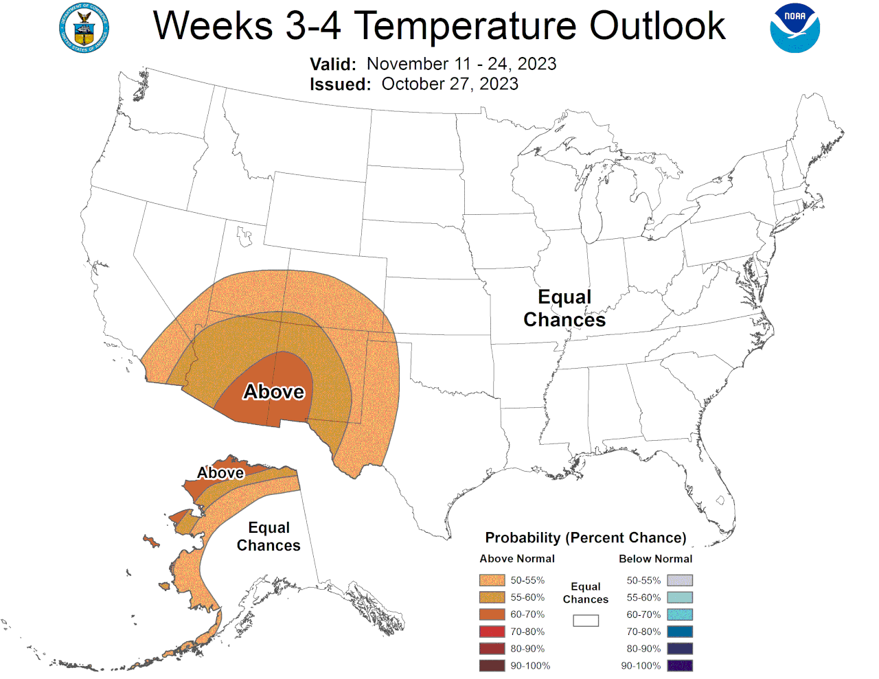 Thanksgiving temperature outlook