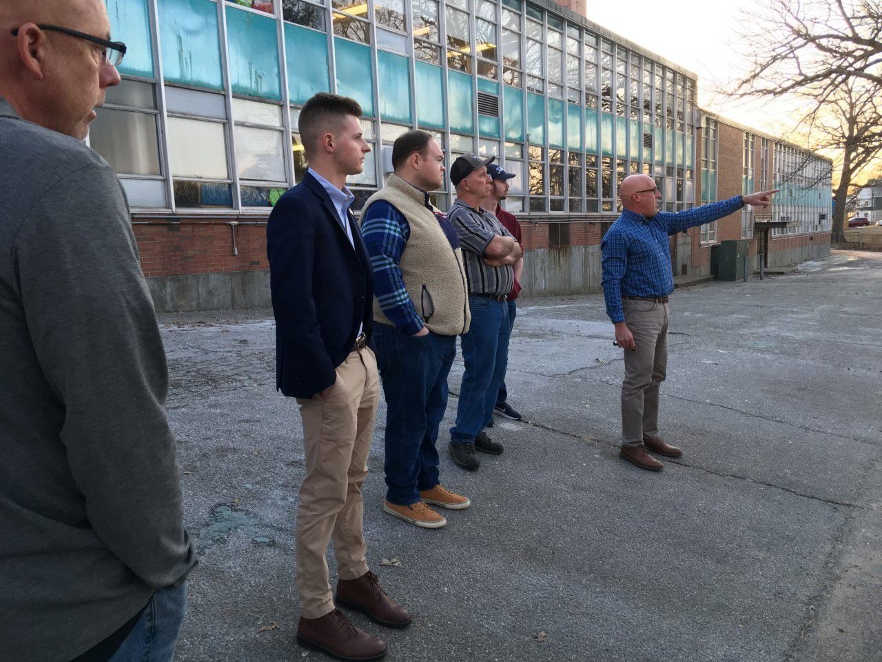 Chicopee officials tour Anna Barry School