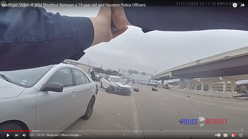 Bodycam Video of Wild Shootout Between a 19-year-old and Houston Police Officers