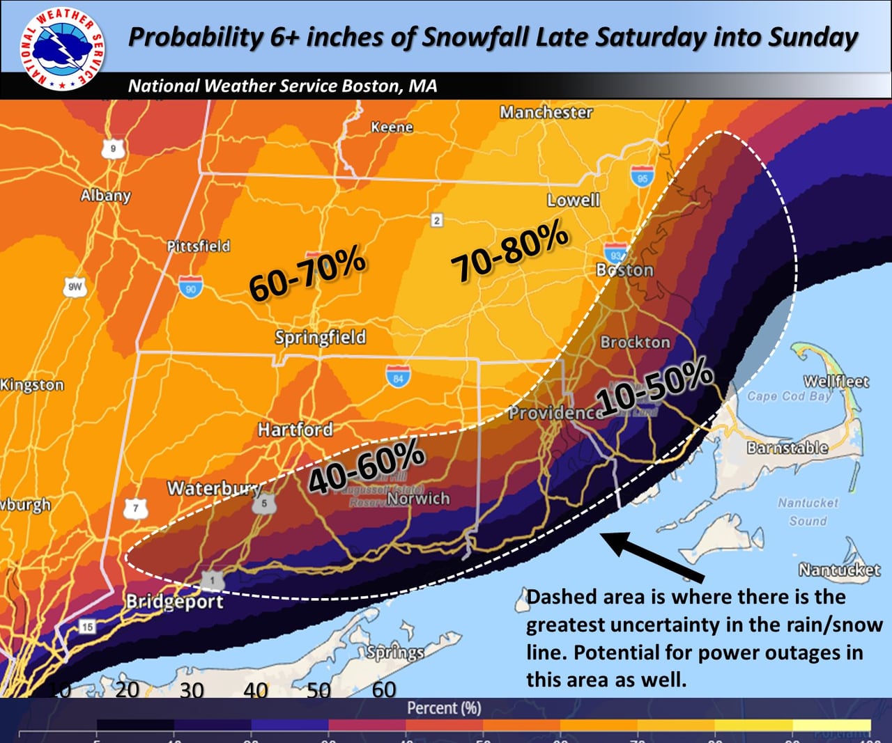 6+ Inches of Snow Probability