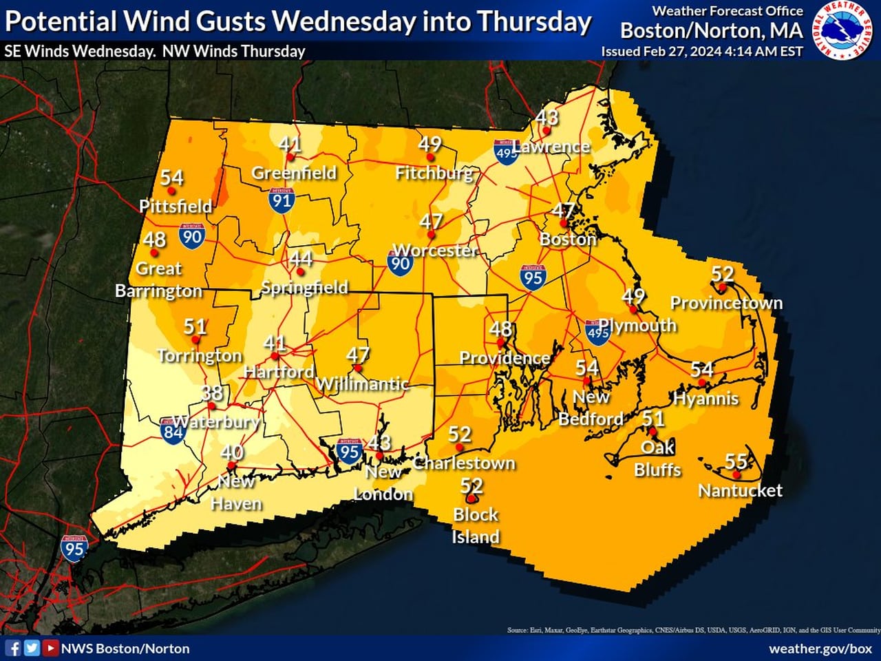 Winds Across Massachusetts