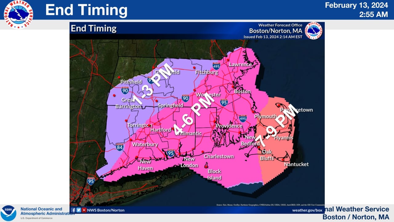 Nor'easter End Timing