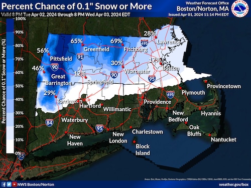 NWS snow map