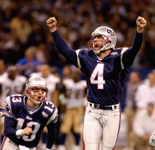 New England Patriots kicker Adam Vinatieri