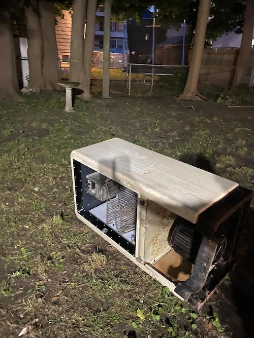 Old refrigerator began leaking sulfur dioxide