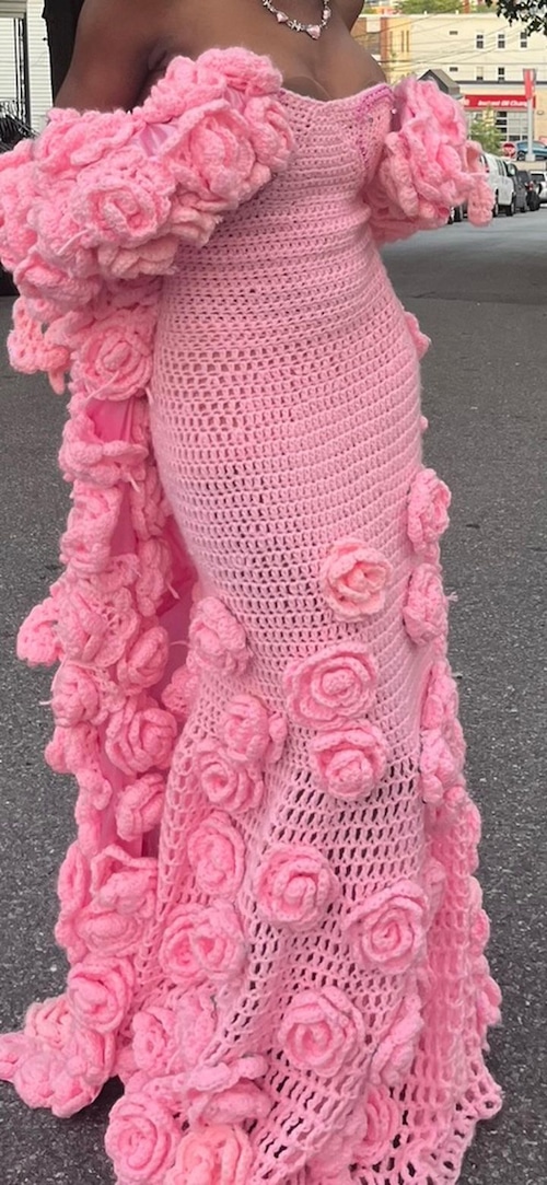 Crochet prom dress