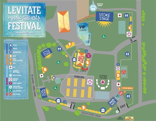 Levitate Music and Arts Festival map