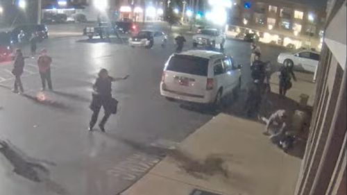 Ferguson police release body camera footage showing protester knocking officer to sidewalk