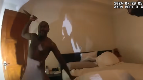 Video: Nude man lunges at LAPD officers with knife before fatal OIS