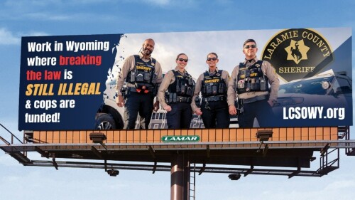 Laramie County Sheriff's office billboard tries to lure officers from Denver