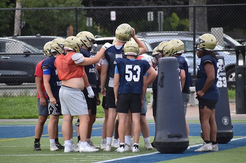 Needham football holds preseason practice