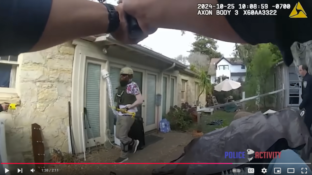 Video: Man wearing body armor runs at Calif. officers with crowbar before fatal OIS