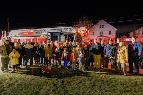 Hampden County Sheriff's Department, Sarno, Salvation Army Toy for Joy Donation at Tree Lighting