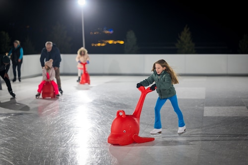 Ice skating at New England Botanic Garden in Boylston