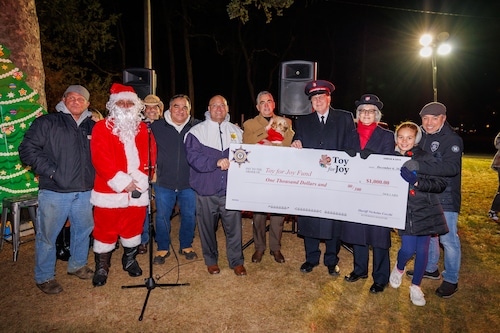 Hampden County Sheriff's Department, Sarno, Salvation Army Toy for Joy Donation at Tree Lighting