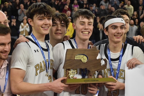Pioneer Valley defeats Hopedale in Division V boys basketball state championship