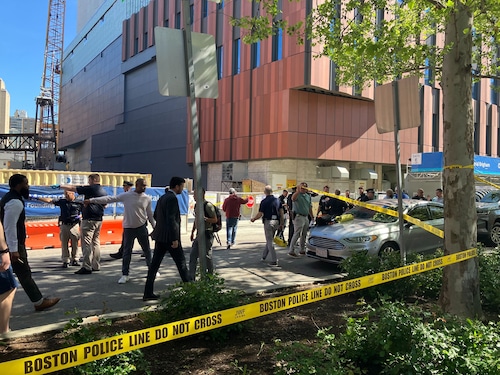Police presence on Cambridge St. near MGH
