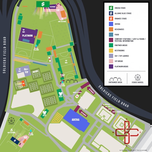 Boston Calling Music Festival Map 2025