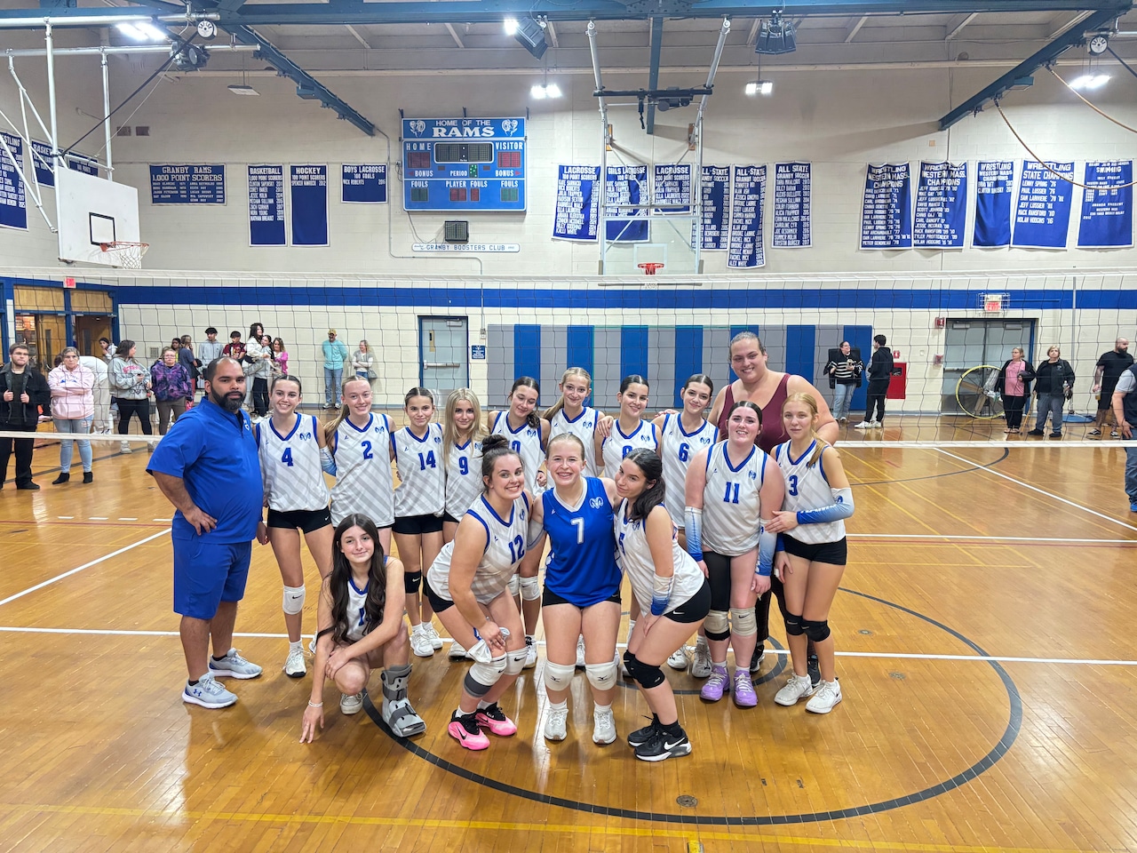 The Granby girls volleyball team claimed its first league crown in school history on 10/15/25.