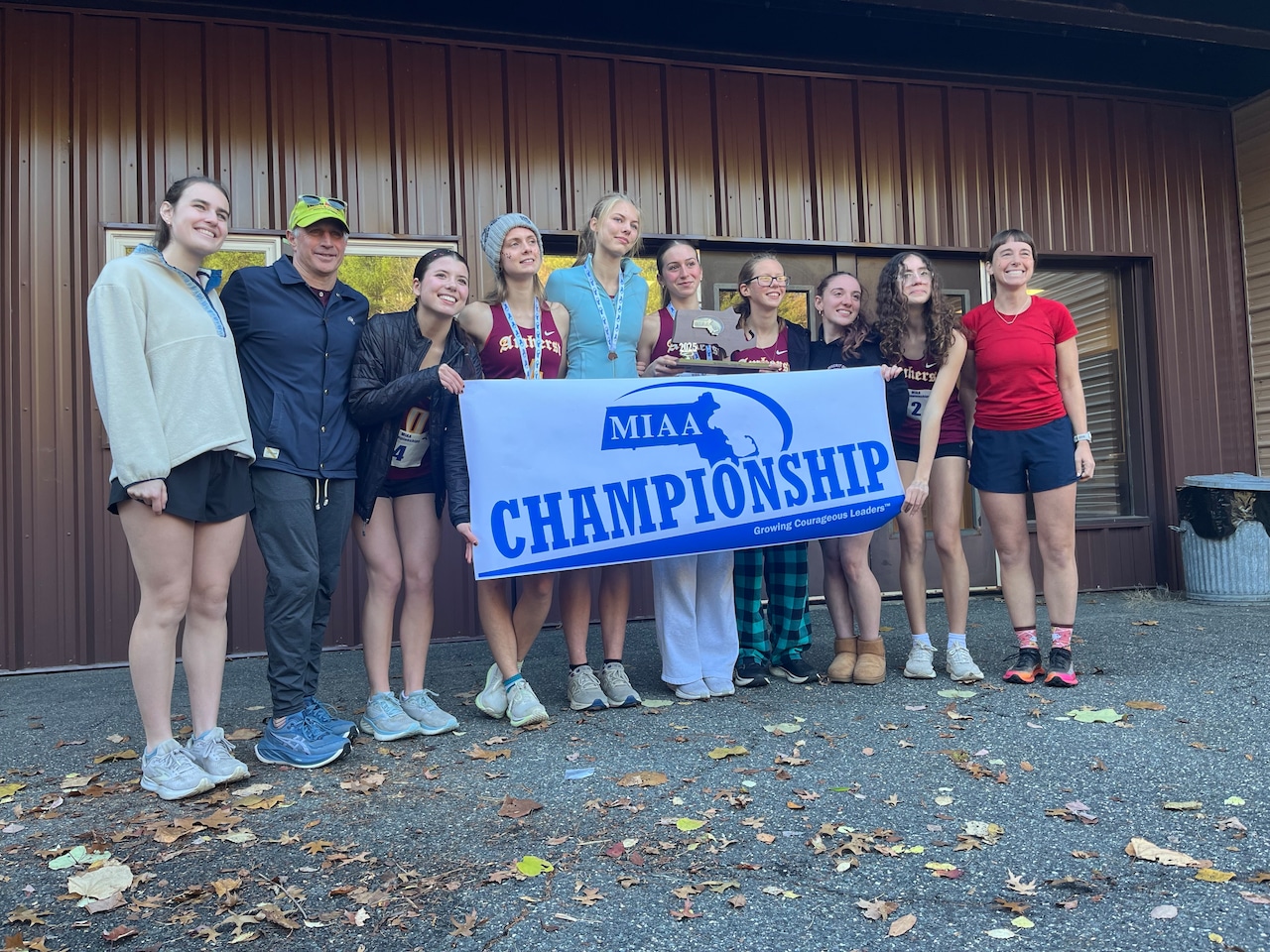 Amherst Regional with Div. II champion banner