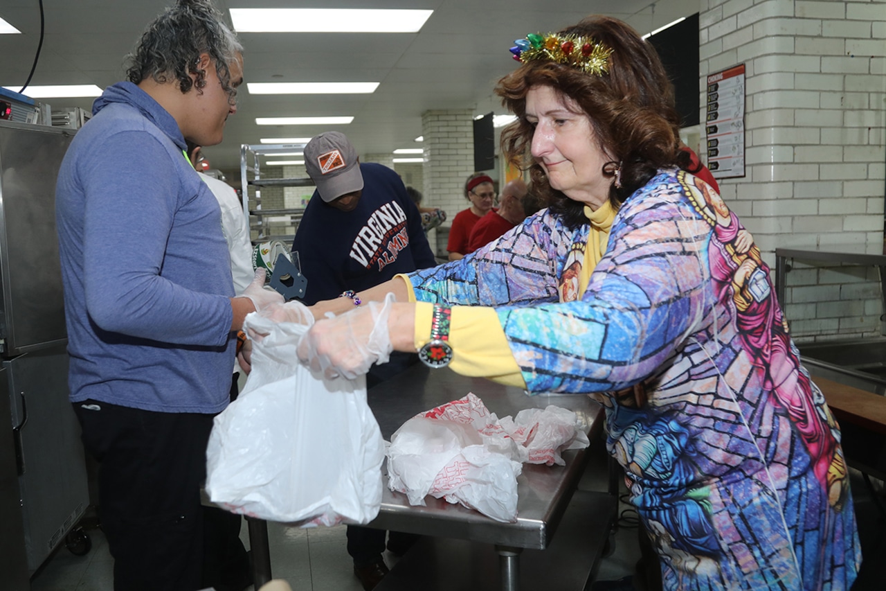 Christmas meals at Commerce High School for the Open Pantry