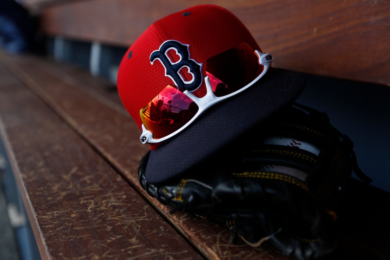 Red Sox cap glove logo