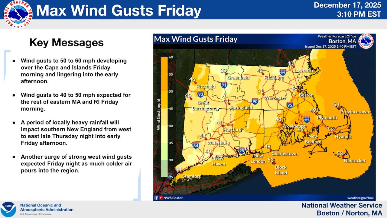 Massachusetts Weather Story P.M. Dec. 17