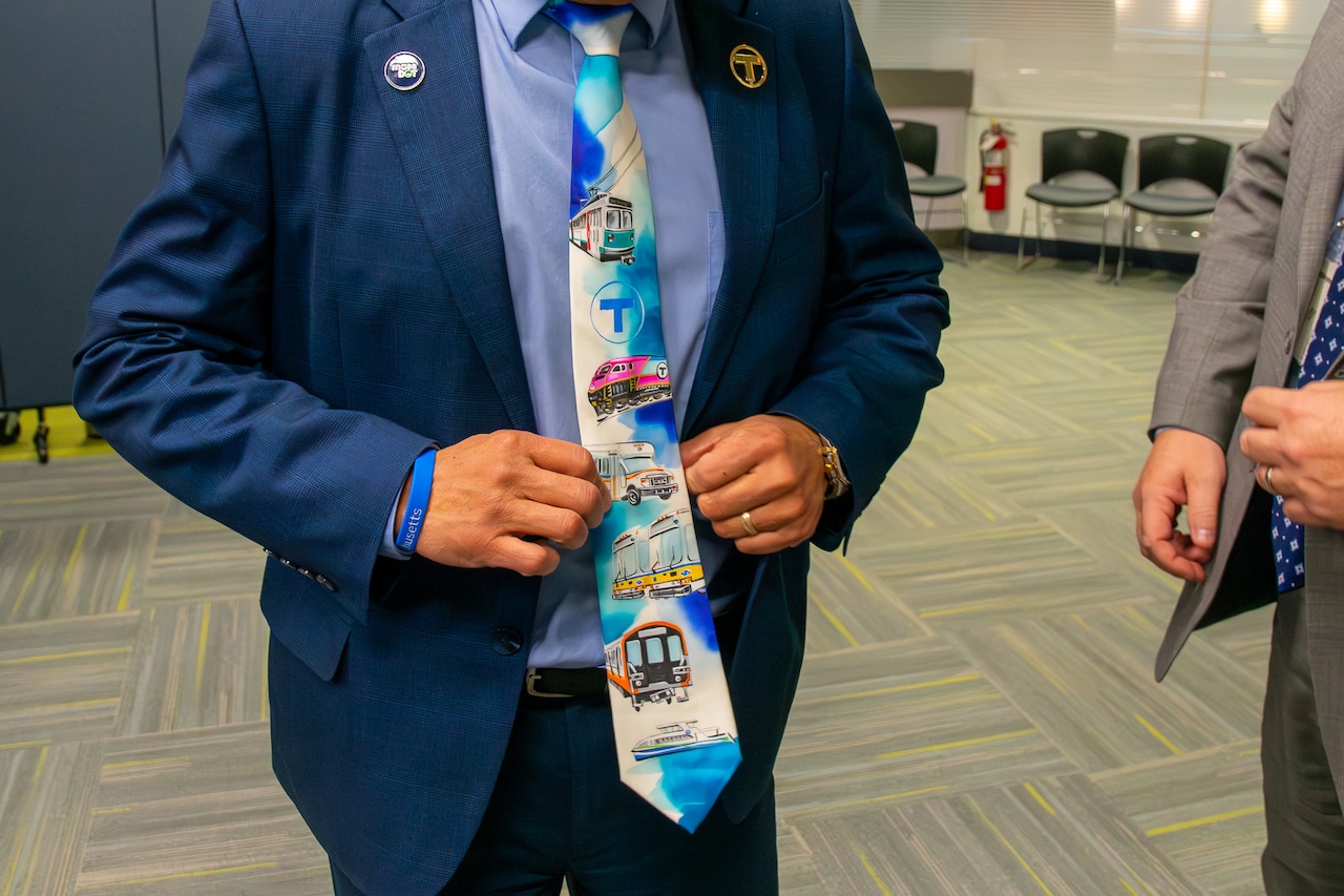MBTA General Manager Phillip Eng tie