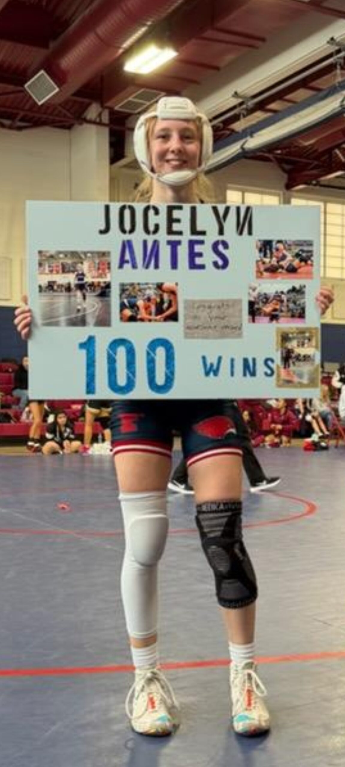 Jocelyn Antes celebrates 100th match win