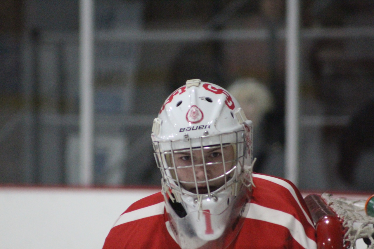 Saint John's boys hockey goaltender Colin McCarthy.