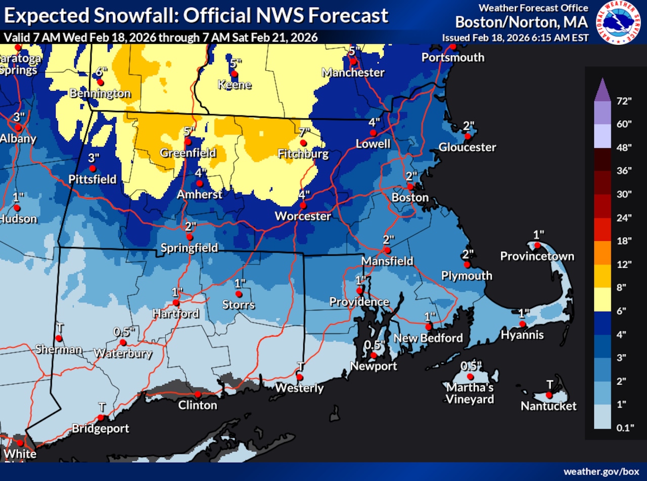 Expected snowfall