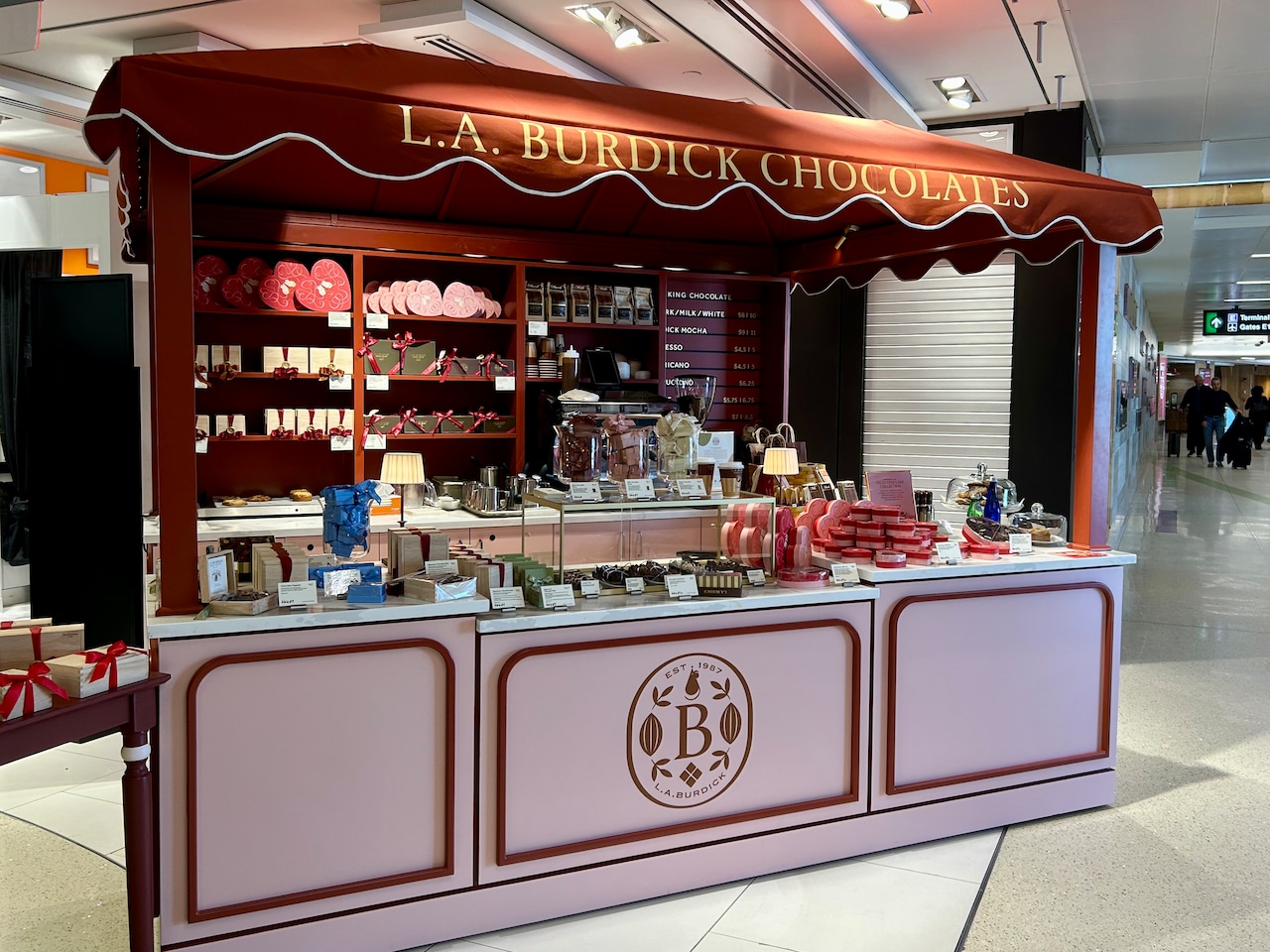 L.A. Burdick pop-up stand